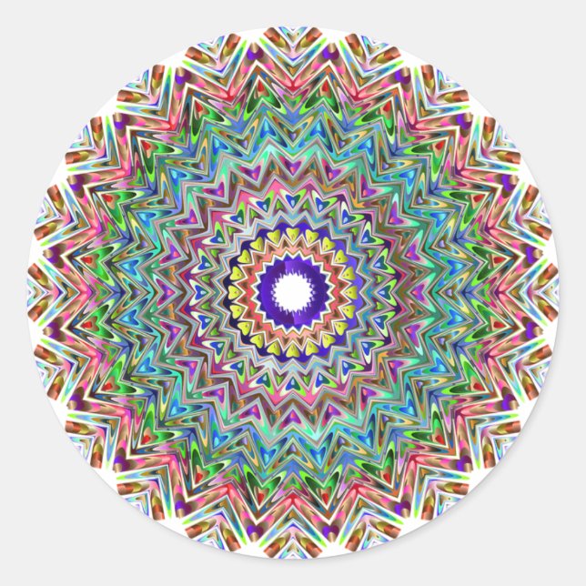 Pretty Abstract Colourful Sticker (Front)