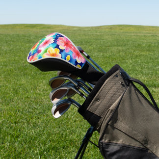 Pretty Abstract Flower Pattern Golf Head Cover