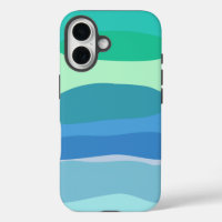 Pretty Abstract Geometric Shapes in Blue and Green