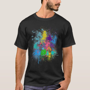 Pretty Abstract Paint Splatter Design Men Women K T-Shirt