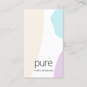 Pretty Abstract Painted Pastel Art Shapes Business Card