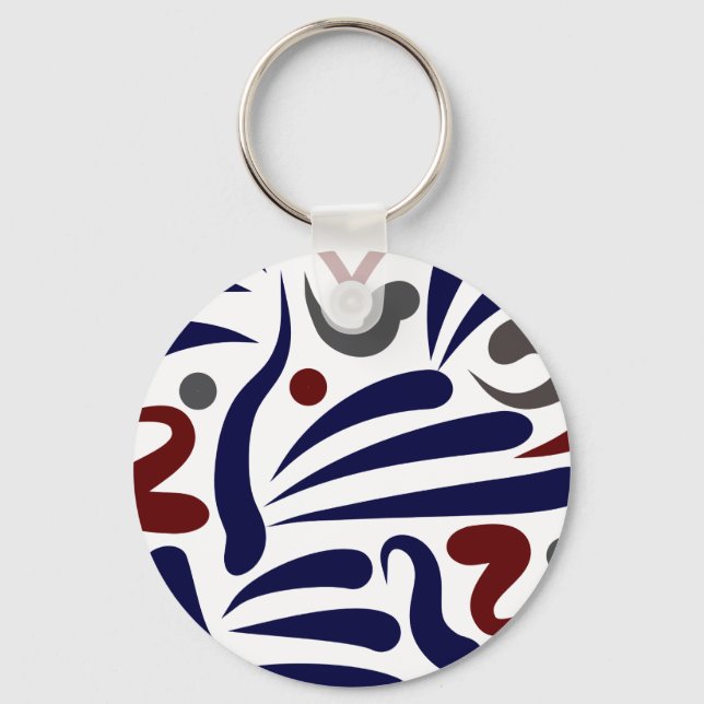 Pretty abstract pattern key ring (Front)