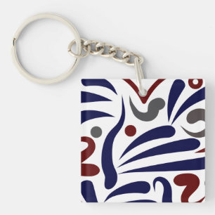 Pretty abstract pattern key ring