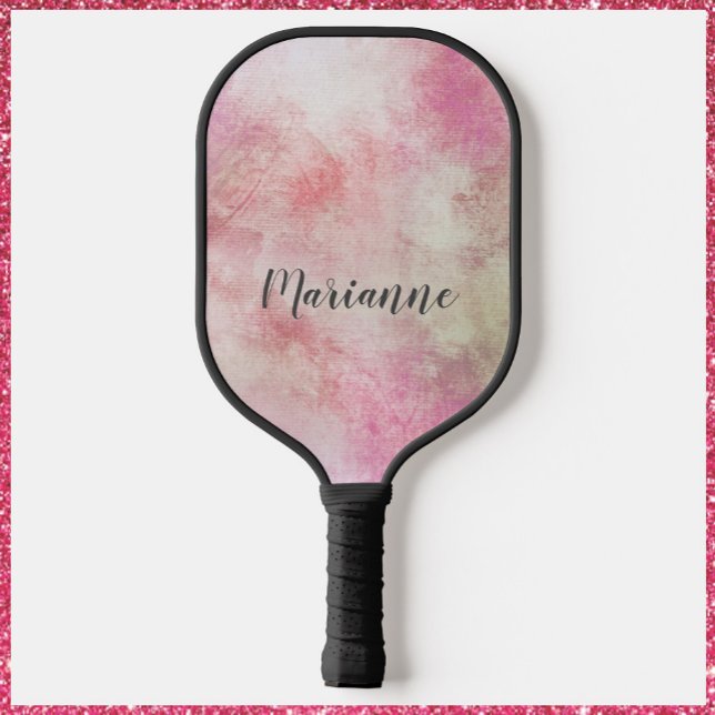 Pretty Abstract Pink Pattern Pickleball Paddle (Creator Uploaded)