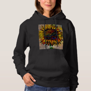 Pretty Abstract Sunflower Painting Hoodie