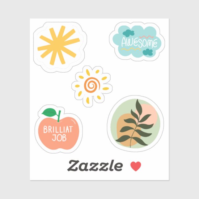 Pretty abstracts and positive quotes Scrapbooking  (Sheet)