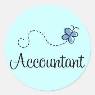 Pretty Accountant Classic Round Sticker