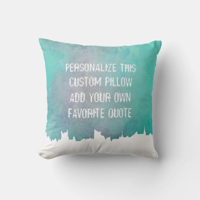 pretty add a quote pillow watercolor abstract (Front)