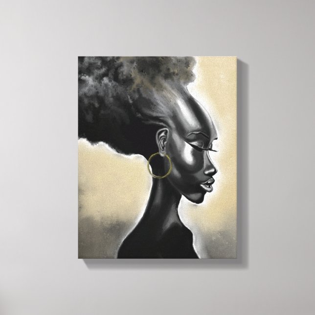 Pretty African Woman Canvas Print (Front)