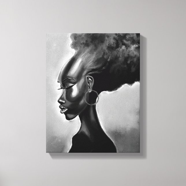 Pretty African Woman Canvas Print (Front)