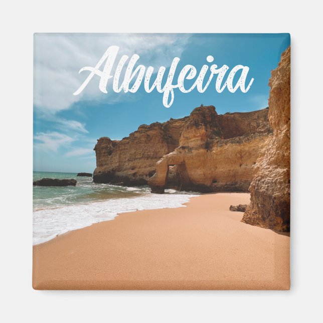Pretty Albufeira in the Algarve in Portugal Magnet (Front)