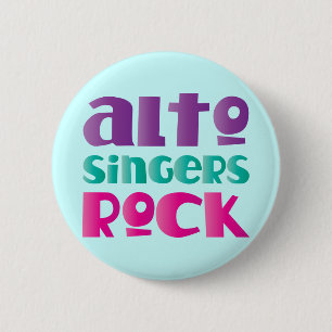 Pretty Alto Singers Rock Gift 6 Cm Round Badge