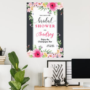 Pretty and Bright Floral Bridal Shower Poster