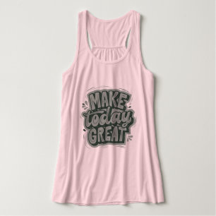 Pretty and cute cool motivational text pink modern singlet