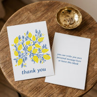 Pretty and delicate blue and yellow lemon vines