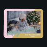 Pretty and Modern Geometric Happy Holidays Photo Magnet<br><div class="desc">Add some with this Pretty and Modern Geometric Happy Holidays Photo Magnet,  personalised with your favourite photo.</div>