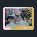 Pretty and Modern Geometric Happy Holidays Photo Magnet<br><div class="desc">Add some with this Pretty and Modern Geometric Happy Holidays Photo Magnet,  personalised with your favourite photo.</div>