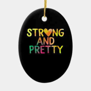 Pretty And Strong Woman Gym Workout Fitness Ceramic Tree Decoration