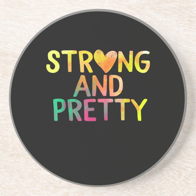 Pretty And Strong Woman Gym Workout Fitness Coaster (Front)