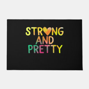 Pretty And Strong Woman Gym Workout Fitness Doormat