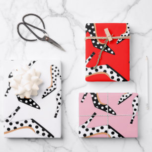 Pretty and Stylish High Heels Wrapping Paper Sheet
