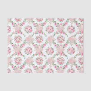 Pretty and sweet pink flowers Decoupage pattern Tissue Paper