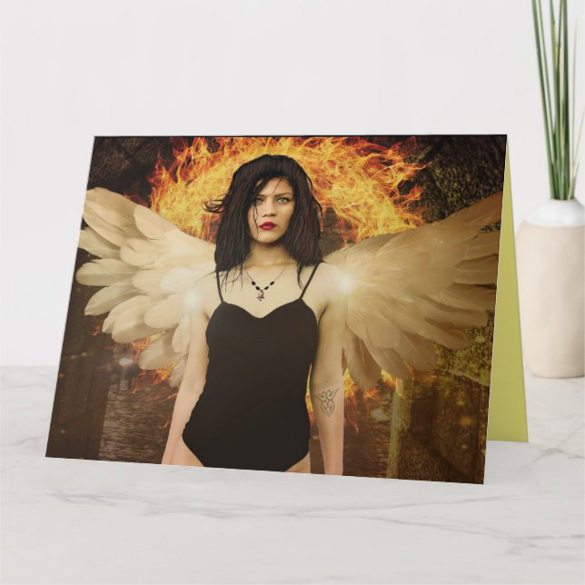 PRETTY ANGEL ART FANTASY GOTHIC BIRTHDAY CARDS (Front)