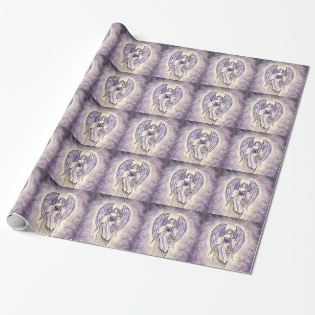 Pretty Angel Gift Wrap by Molly Harrison (Unrolled)