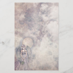 Pretty Angel in Clouds Stationary Stationery