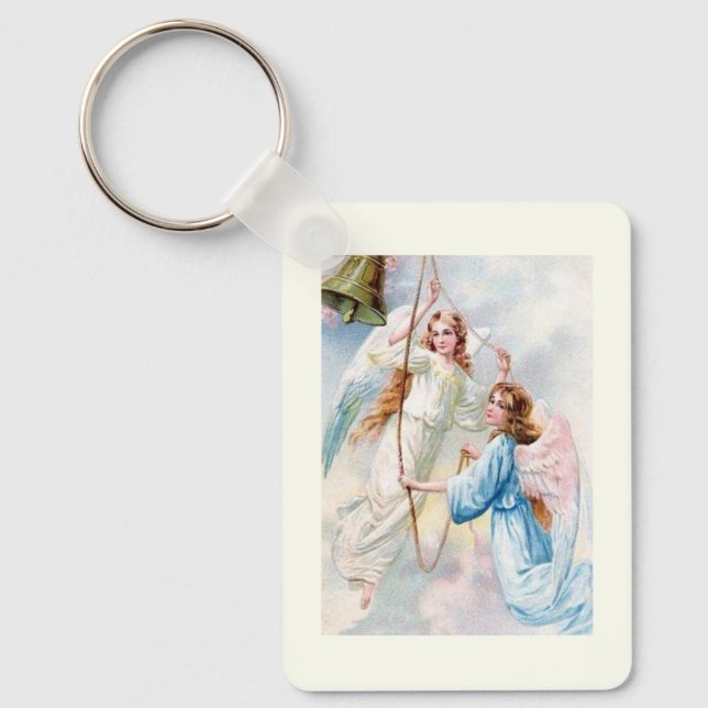 Pretty Angels With Bell Key Ring (Front)