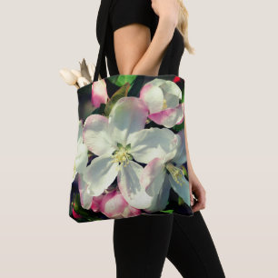 Pretty Apple Spring Flower Blossoms Close Up  Tote Bag