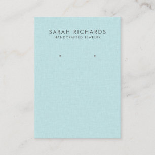 Pretty Aqua Turquoise Blue Jewellery Earring Displ Business Card