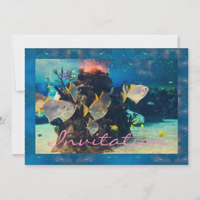 Pretty Aquarium Fish Invitation (Front)