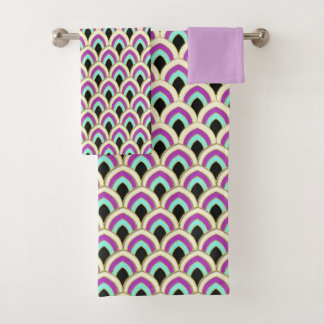 Pretty Art Deco Arch Bath Towel Set