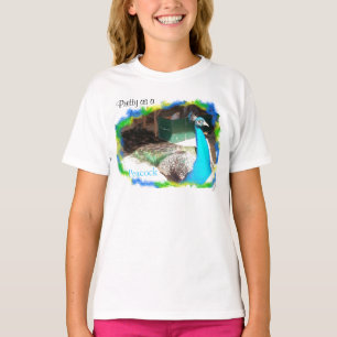 Pretty As A Peacock Blue Feathers  T-Shirt
