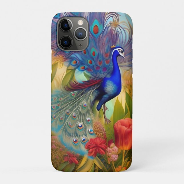 Pretty as A Peacock Case-Mate iPhone Case (Back)