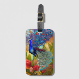 Pretty as A Peacock Luggage Tag