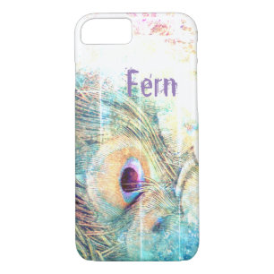 Pretty as a peacock pastel feather Case-Mate iPhone case
