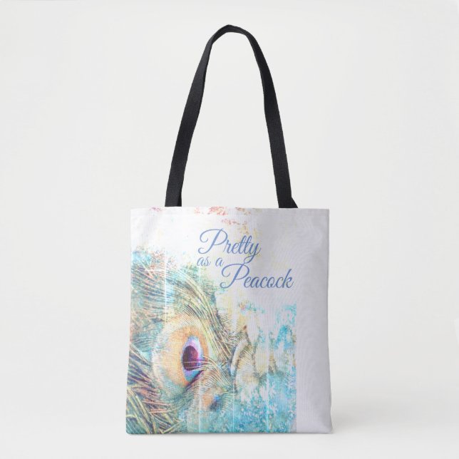 Pretty as a Peacock tote Bag (Front)