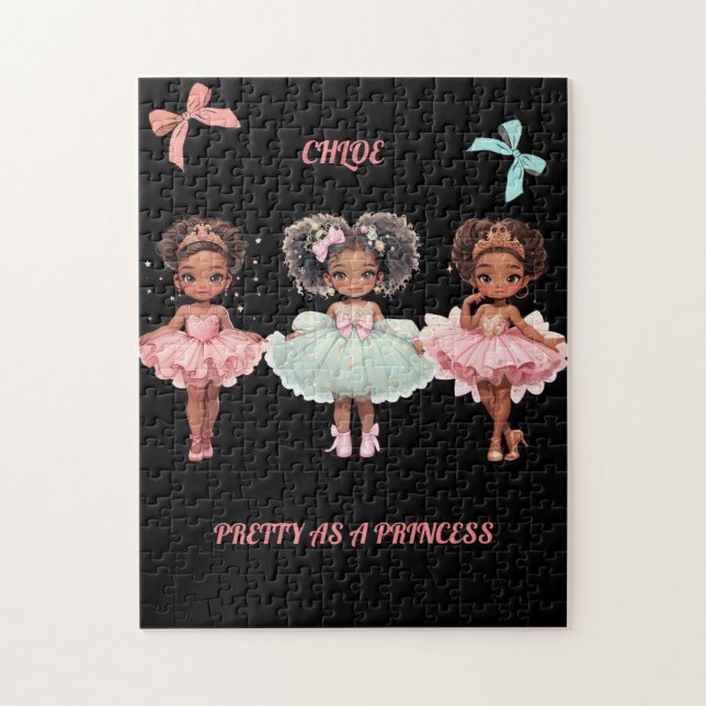 "PRETTY AS A PRINCESS" PERSONALIZED JIGSAW PUZZLE (Vertical)