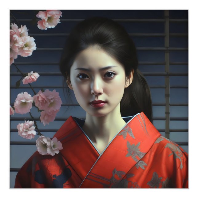 Pretty Asian Girl Photo Print (Front)