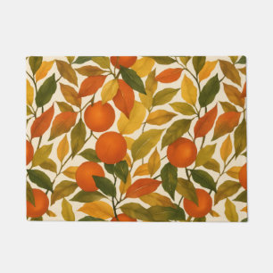 Pretty Autumn Fall Leaves Orange Tree Doormat