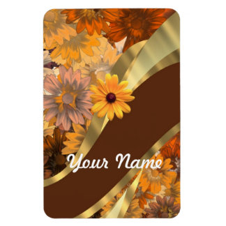 Pretty autumn floral pattern magnet