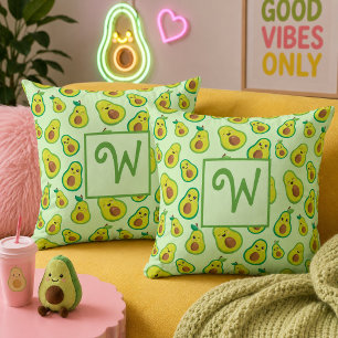 Pretty Avocado Green Throw Pillow