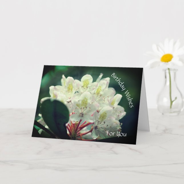 Pretty Azalea Flower Personalised Birthday  Card (Small Plant)