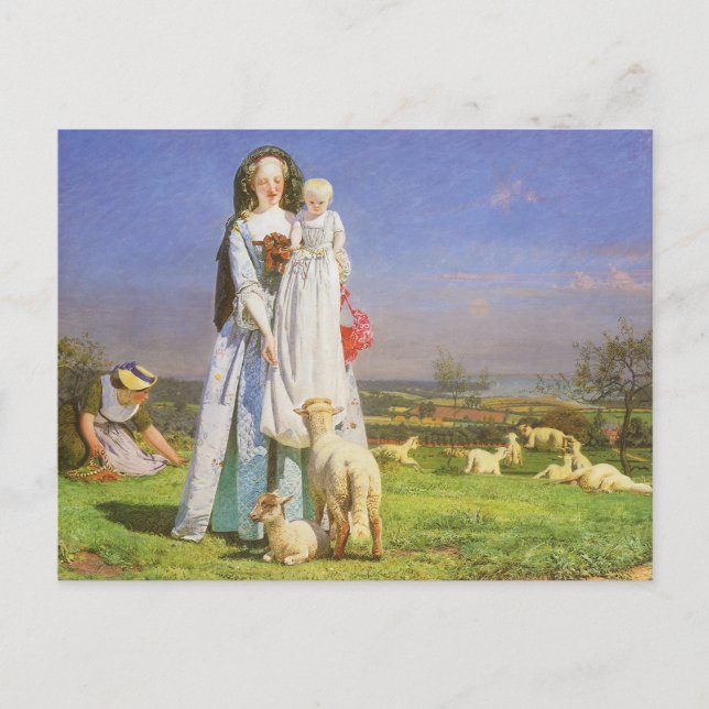 Pretty Baa Lambs by Ford Madox Brown Postcard (Front)