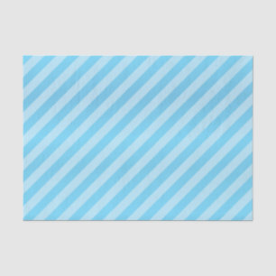 Pretty Baby Blue and Diagonal Stripes Tissue Paper