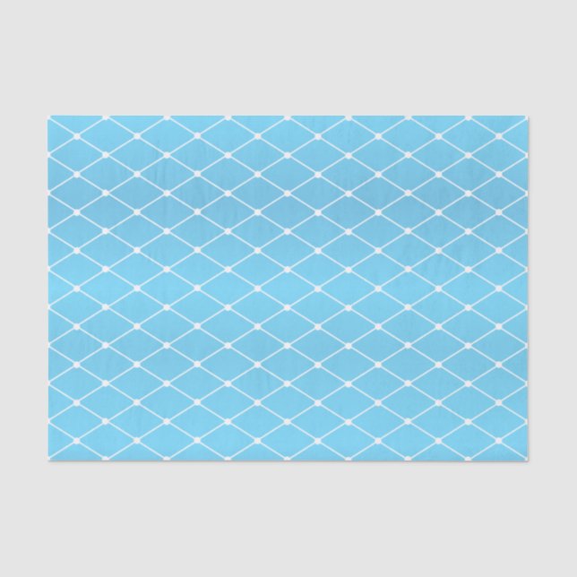 Pretty Baby Blue and Diamond Pattern Tissue Paper (Front)