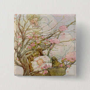 Pretty Baby Girl 15 Cm Square Badge