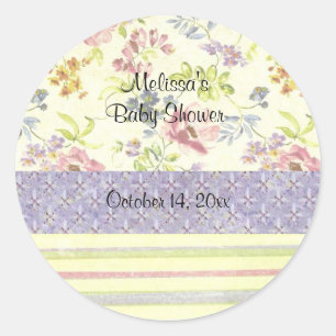 Pretty Baby Shower Sticker or Envelope Seal